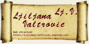 Ljiljana Valtrović vizit kartica